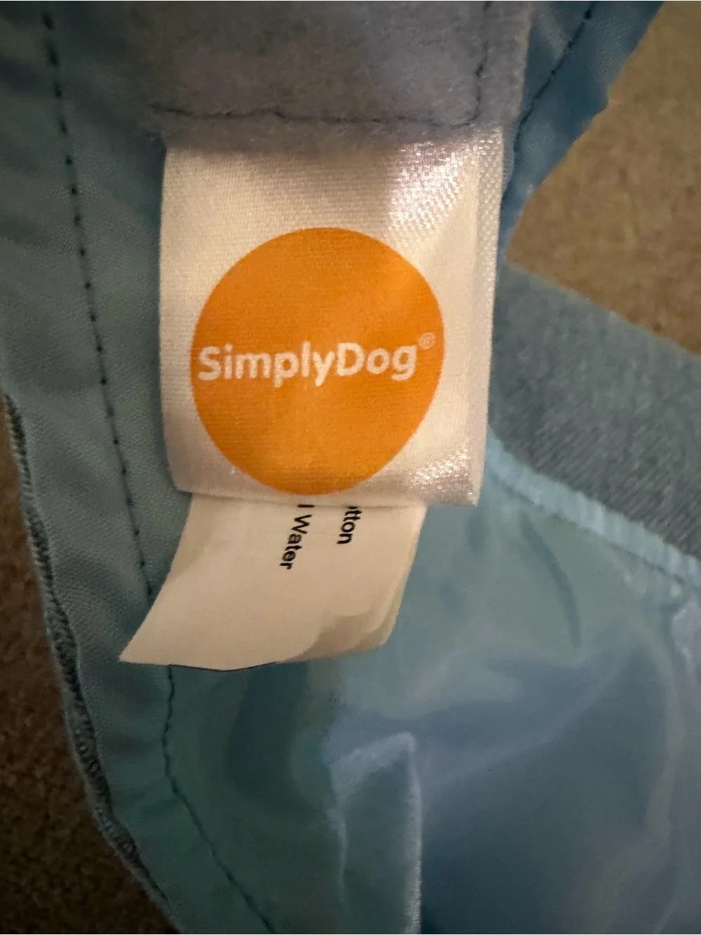 SimplyDog Light Blue Pet Jacket with Branded Tag